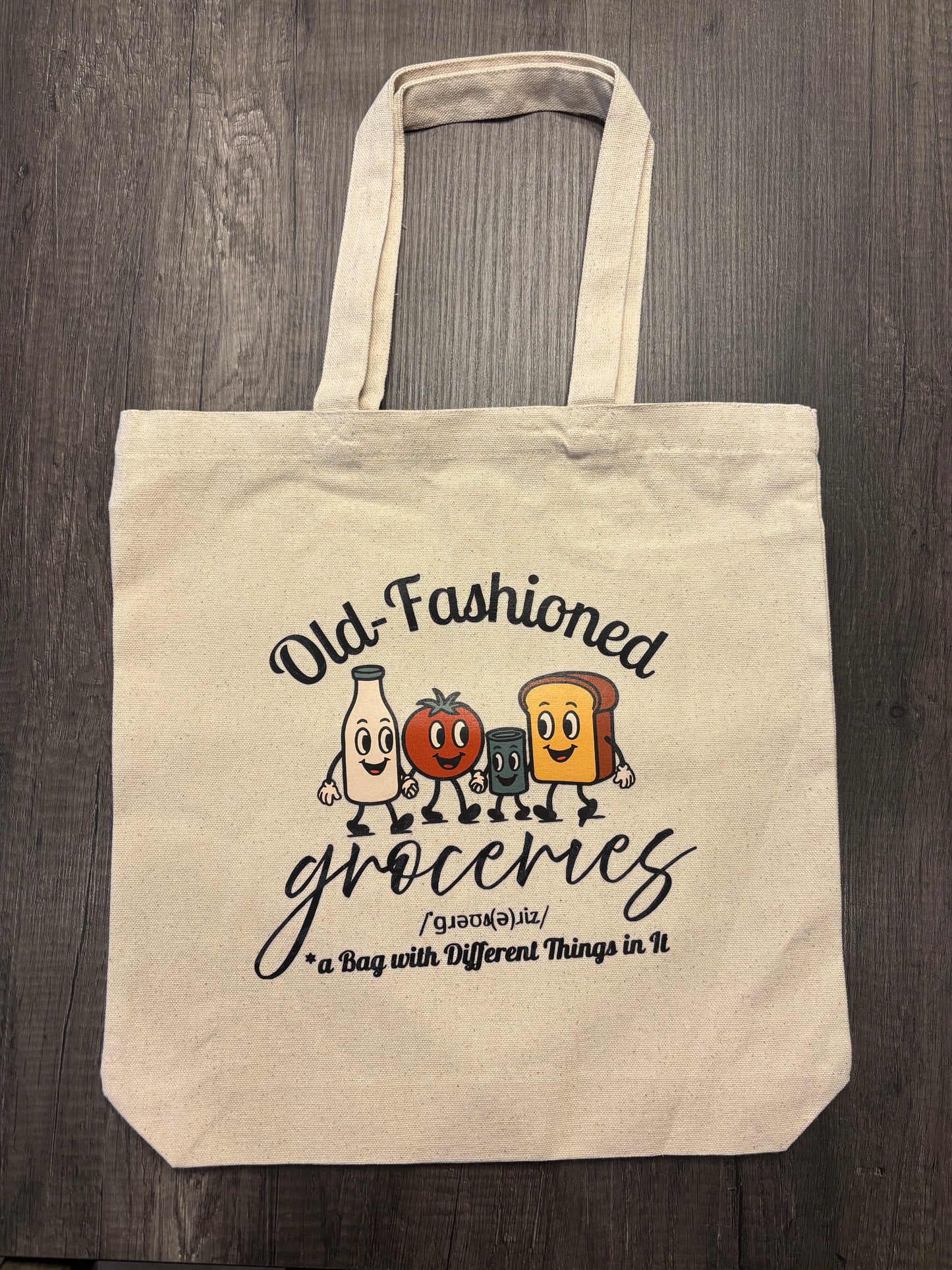 OLD FASHIONED GROCERIES TOTE