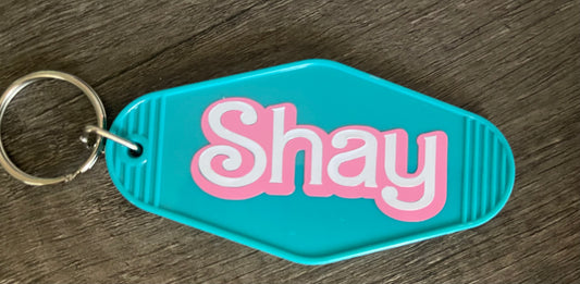 PERSONALIZED BARBIE FONT NAME KEYCHAIN