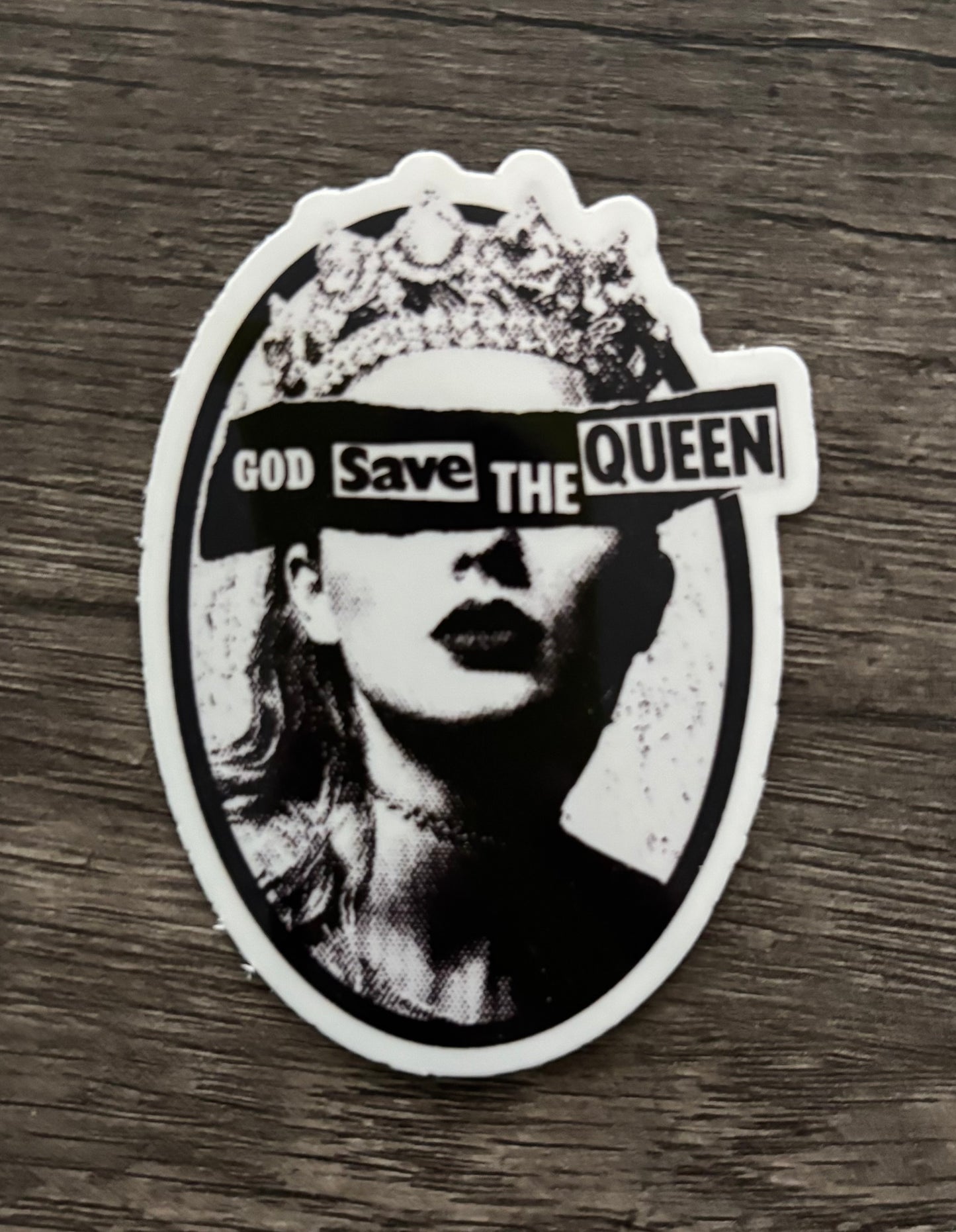 GOD SAVE THE QUEEN STICKER