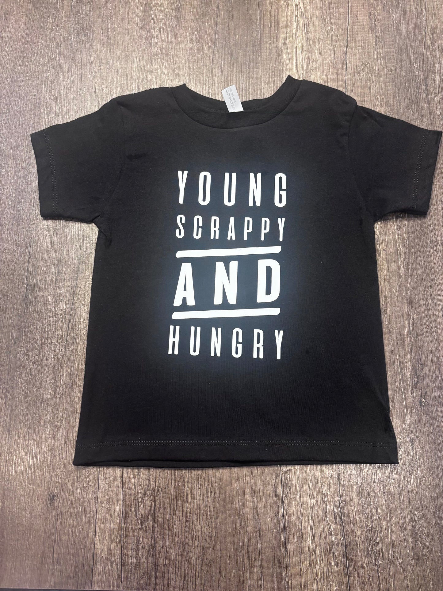 YOUNG, SCRAPPY AND HUNGRY CHILDRENS SHIRT