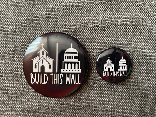 BUILD THIS WALL MAGNET/BUTTON