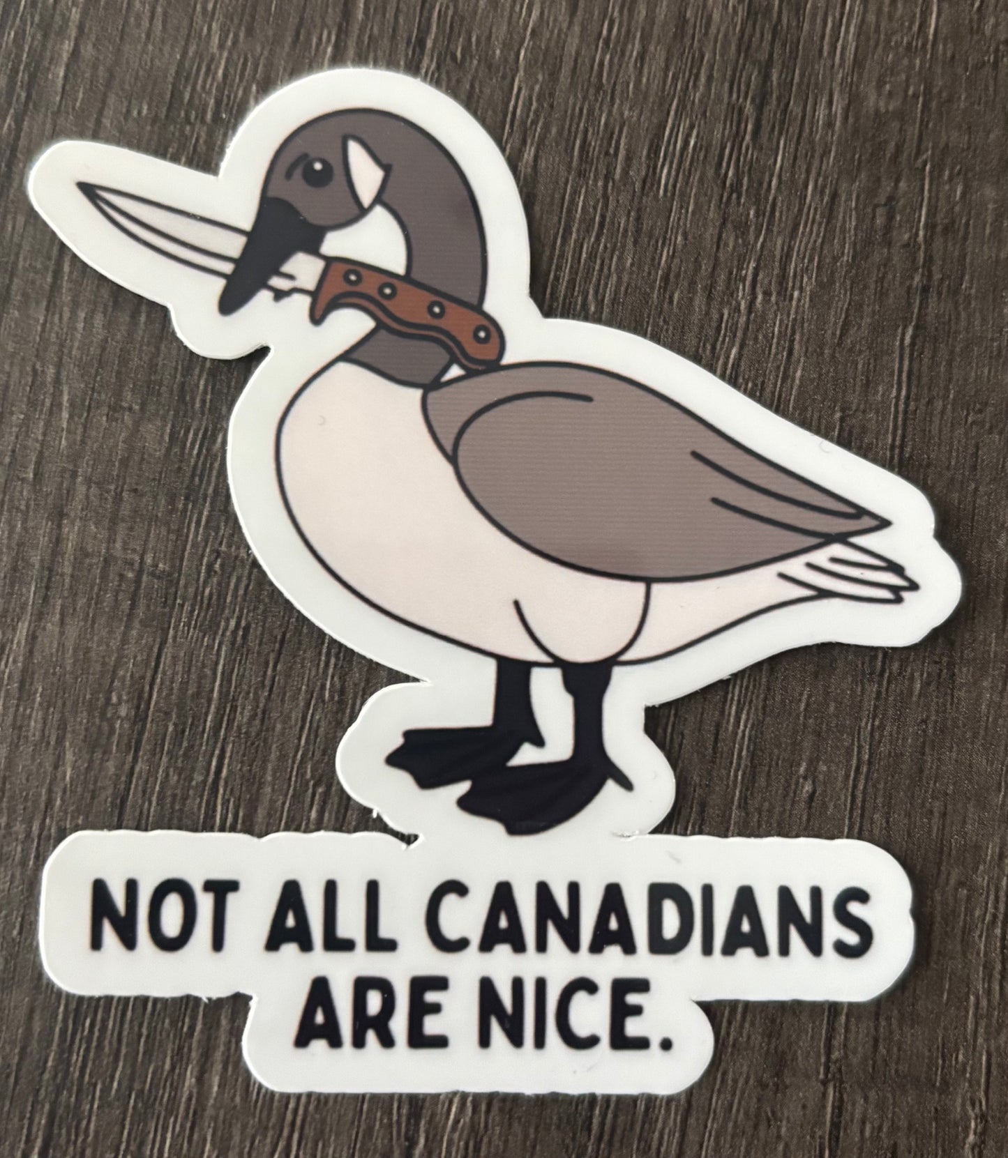 NOT ALL CANADIANS ARE NICE STICKER