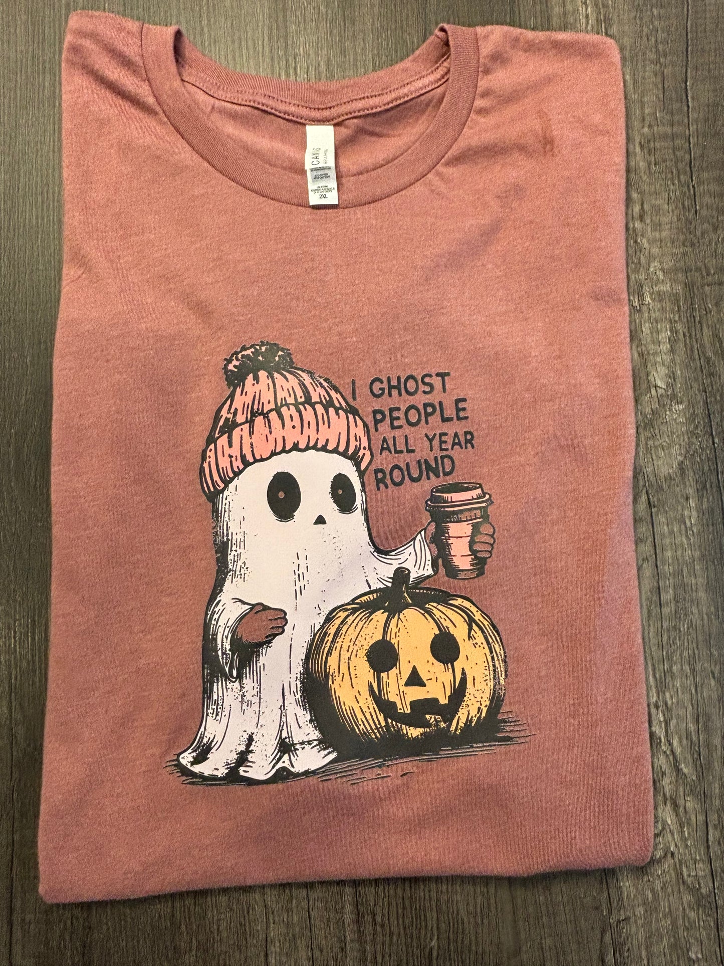 I GHOST PEOPLE ALL YEAR LONG SHIRT