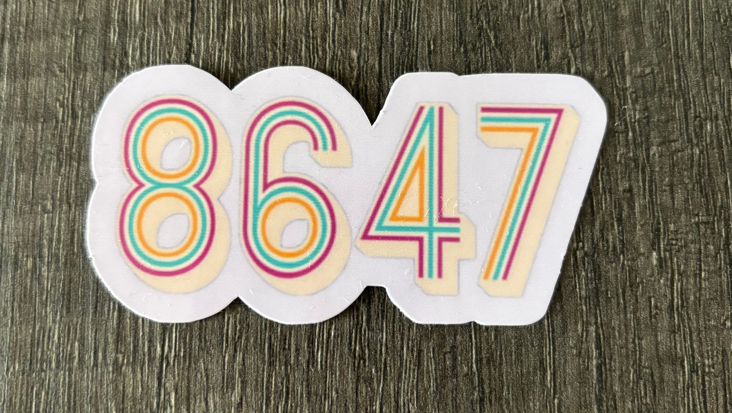 VINTAGE 8647 STICKER