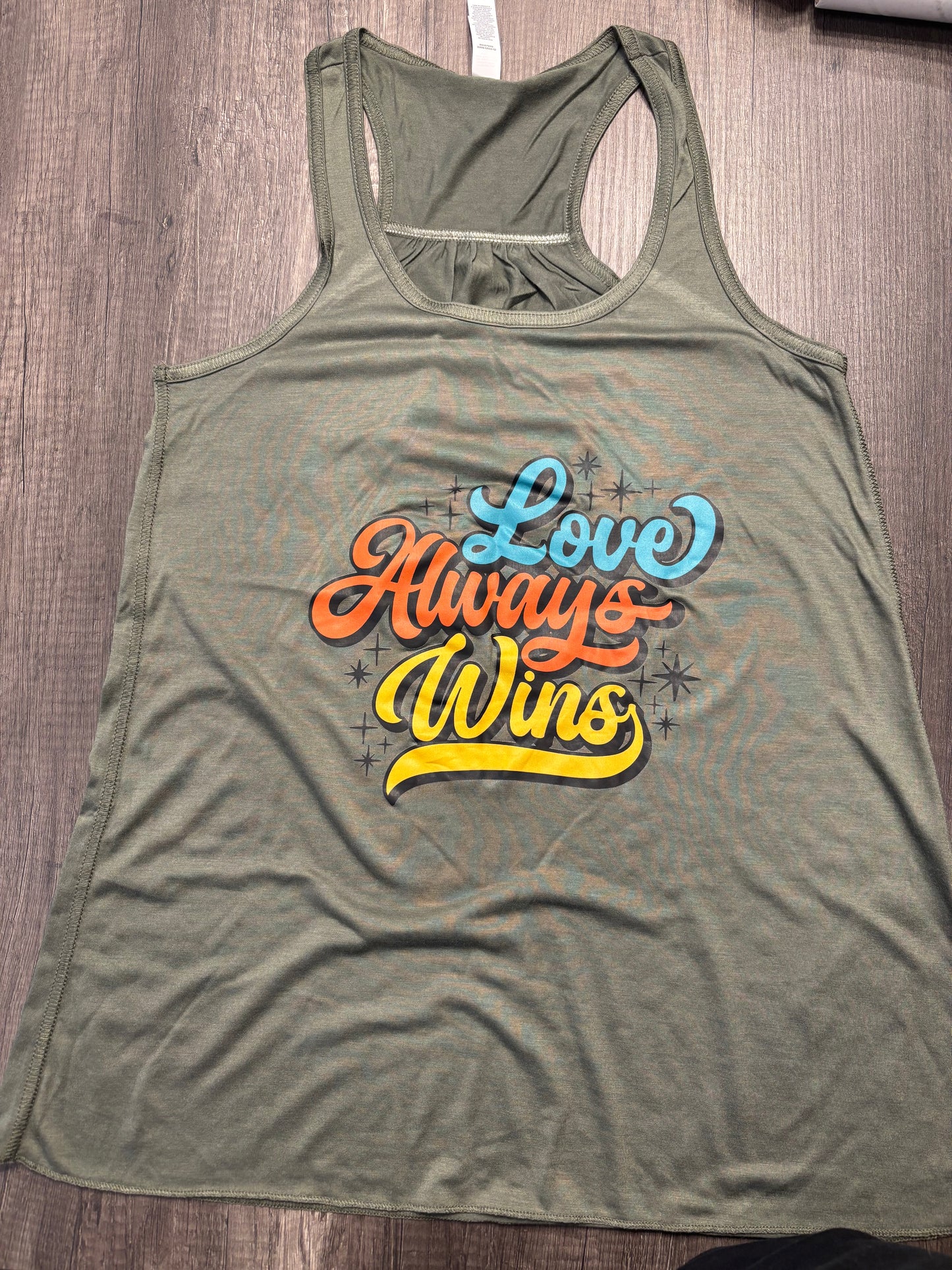 LOVE ALWAYS WINS TANK TOP, MEDIUM