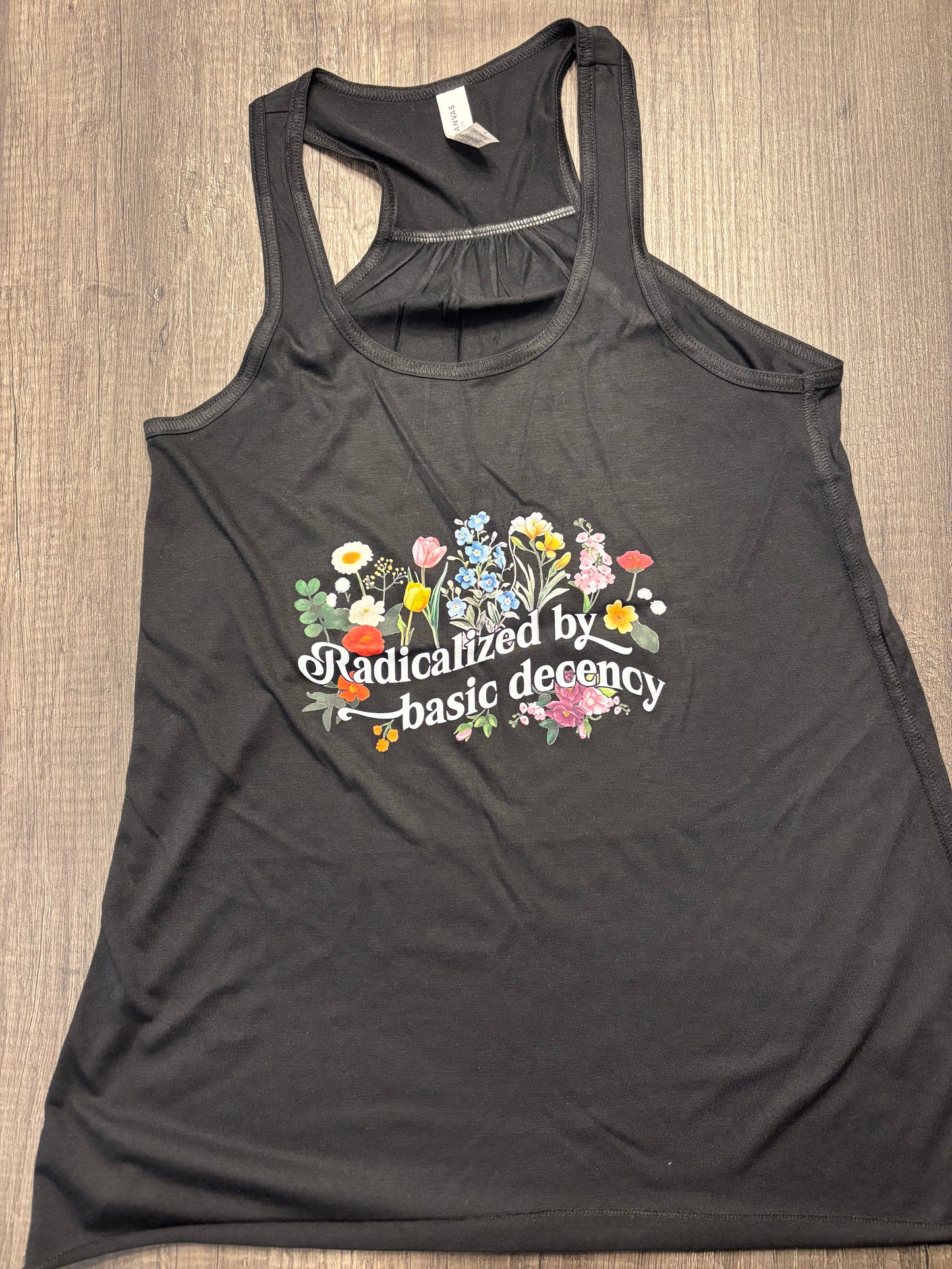 RADICALIZED BY BASIC DECENCY TANK TOP, SMALL