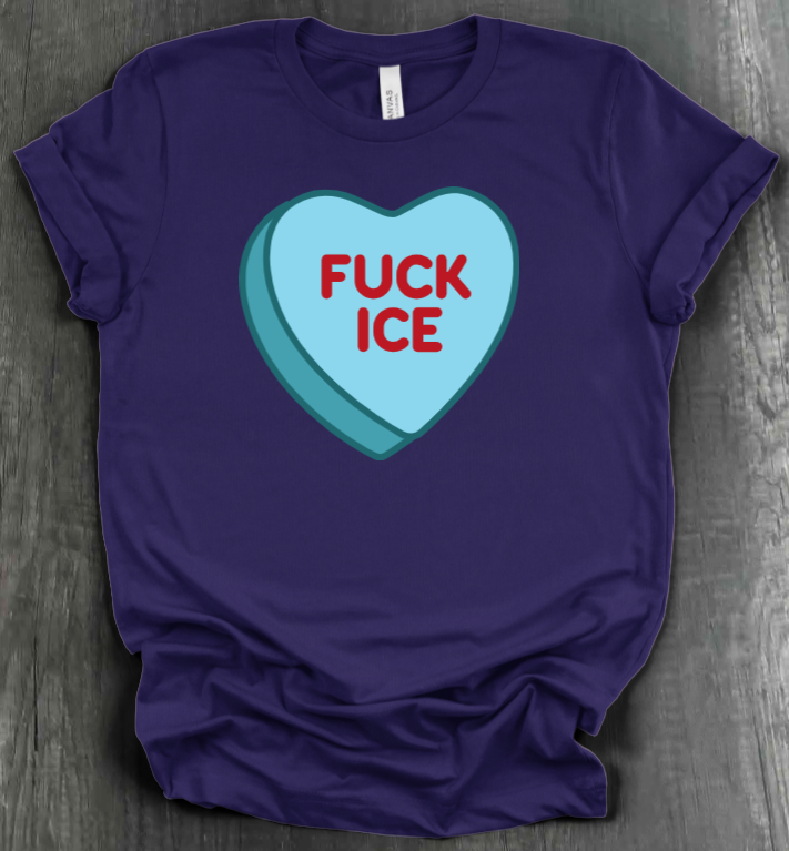 FUCK ICE CONVERSATION HEART SHIRT