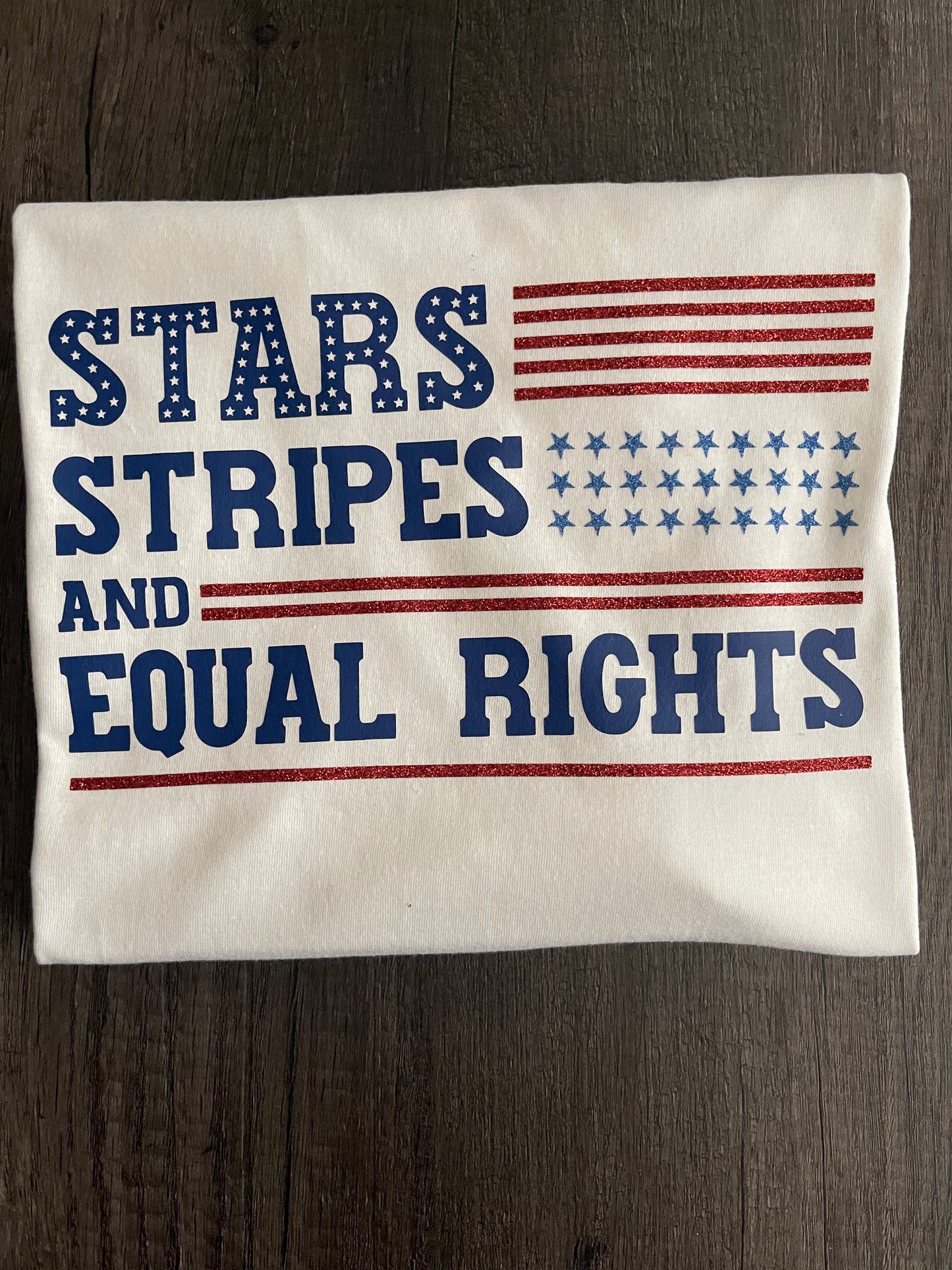 STARS AND STRIPES AND EQUAL RIGHTS T-SHIRT