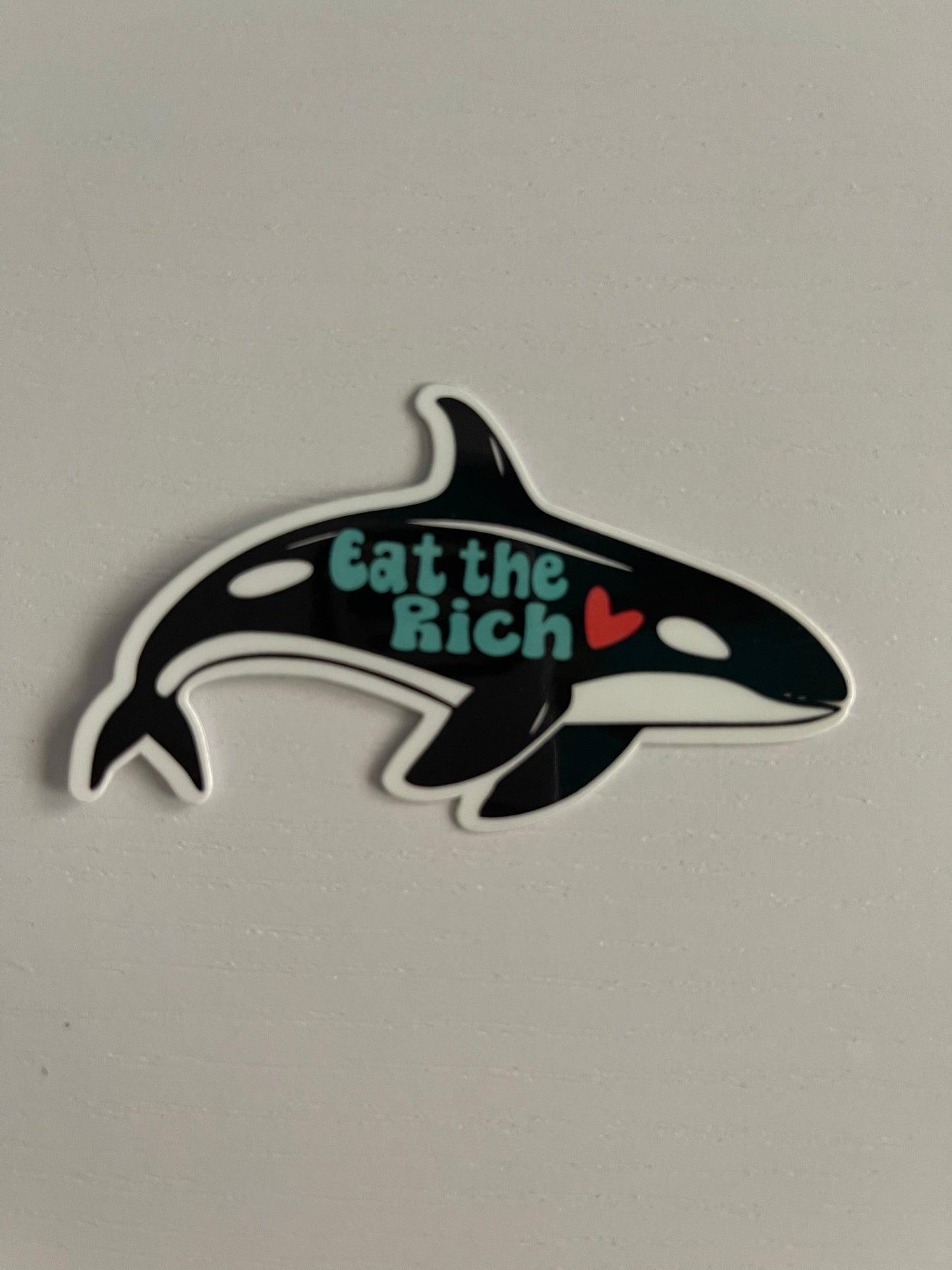 Eat the Rich Orca White Gladis Sticker