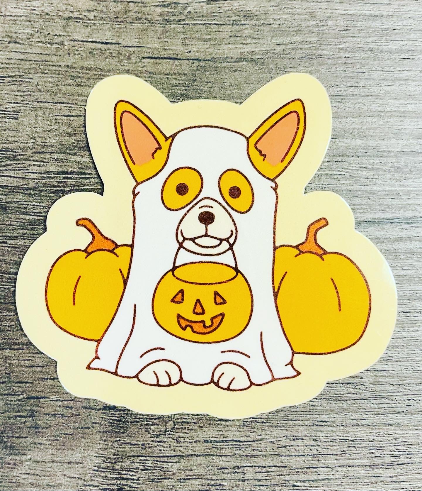 Trick or Treat Corgi Sticker