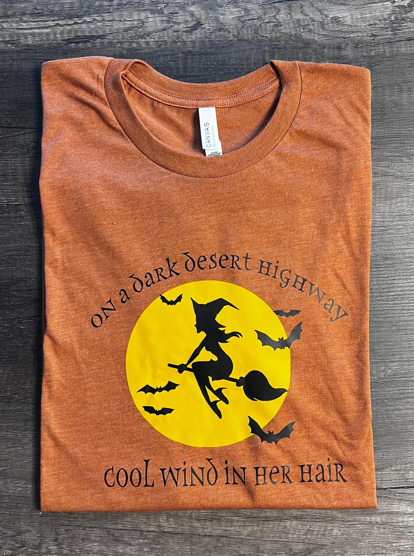 On a Dark Desert Highway Halloween T-shirt