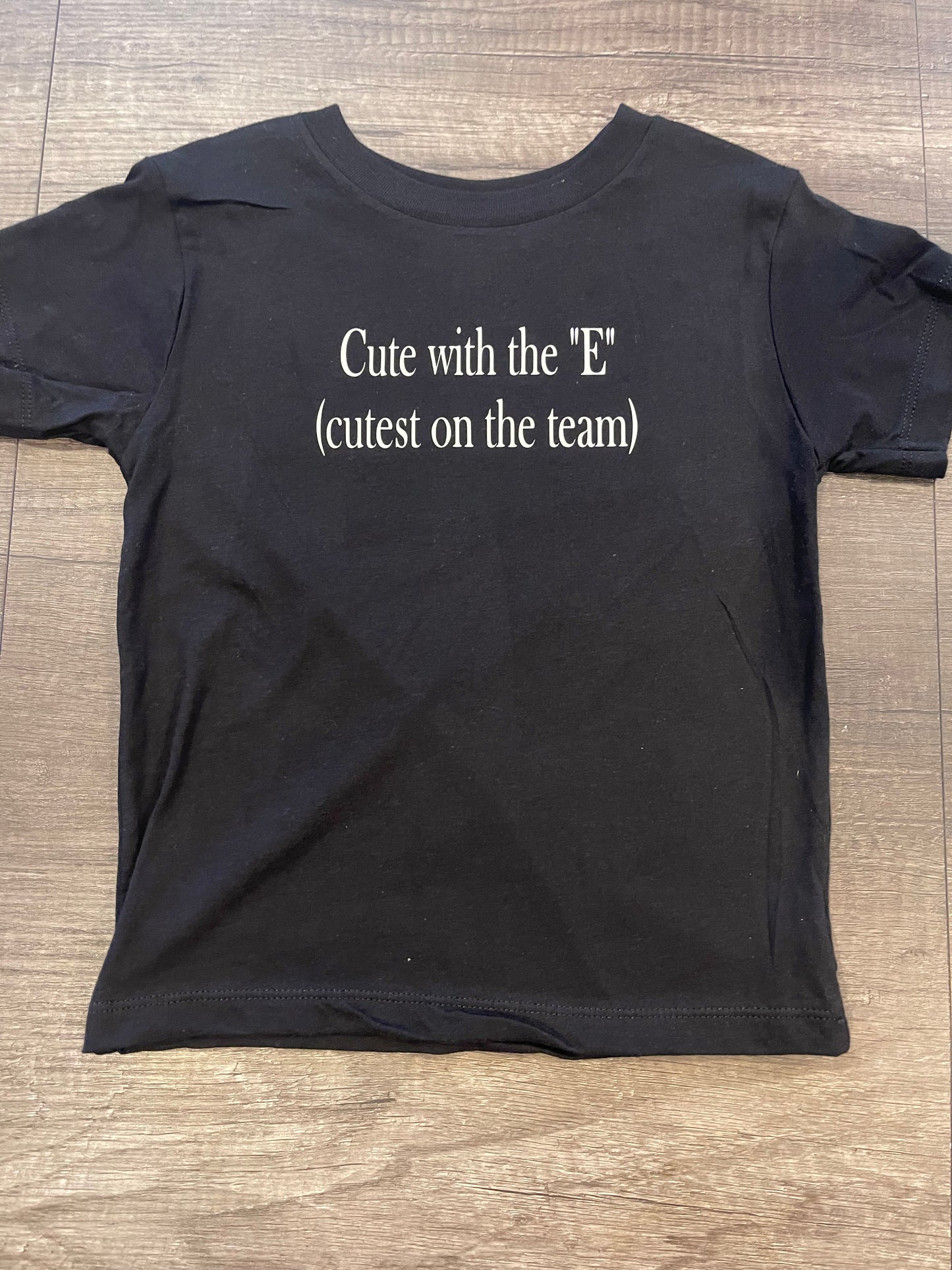 Cute with the “E” kids shirt