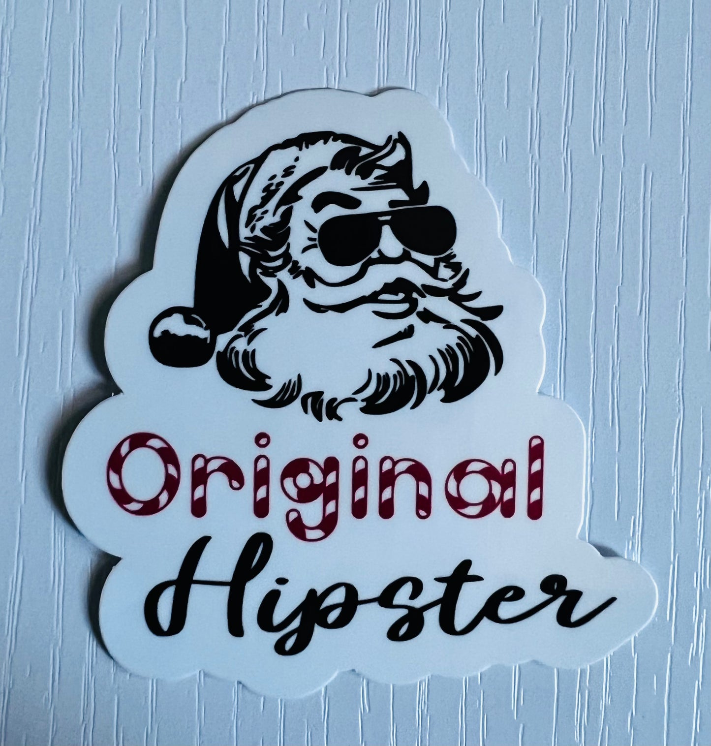 Original Hipster Santa Sticker