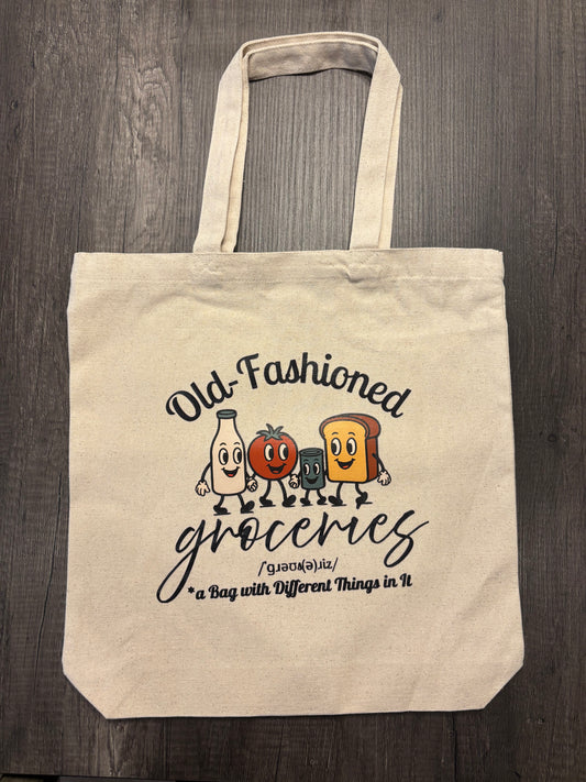 OLD FASHIONED GROCERIES TOTE
