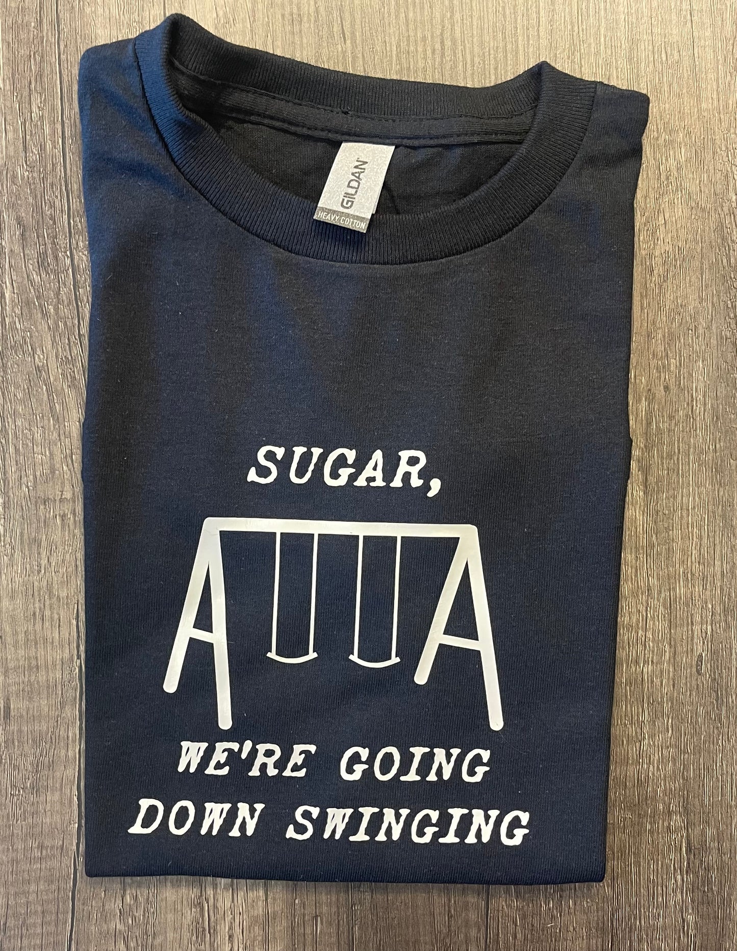 Sugar, We’re Going Down Swinging Kids Shirt