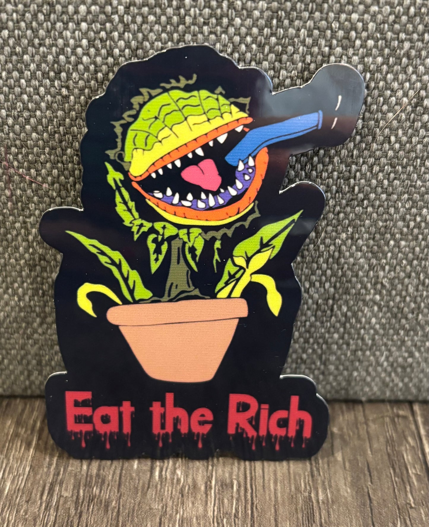 EAT THE RICH AUDREY II STICKER