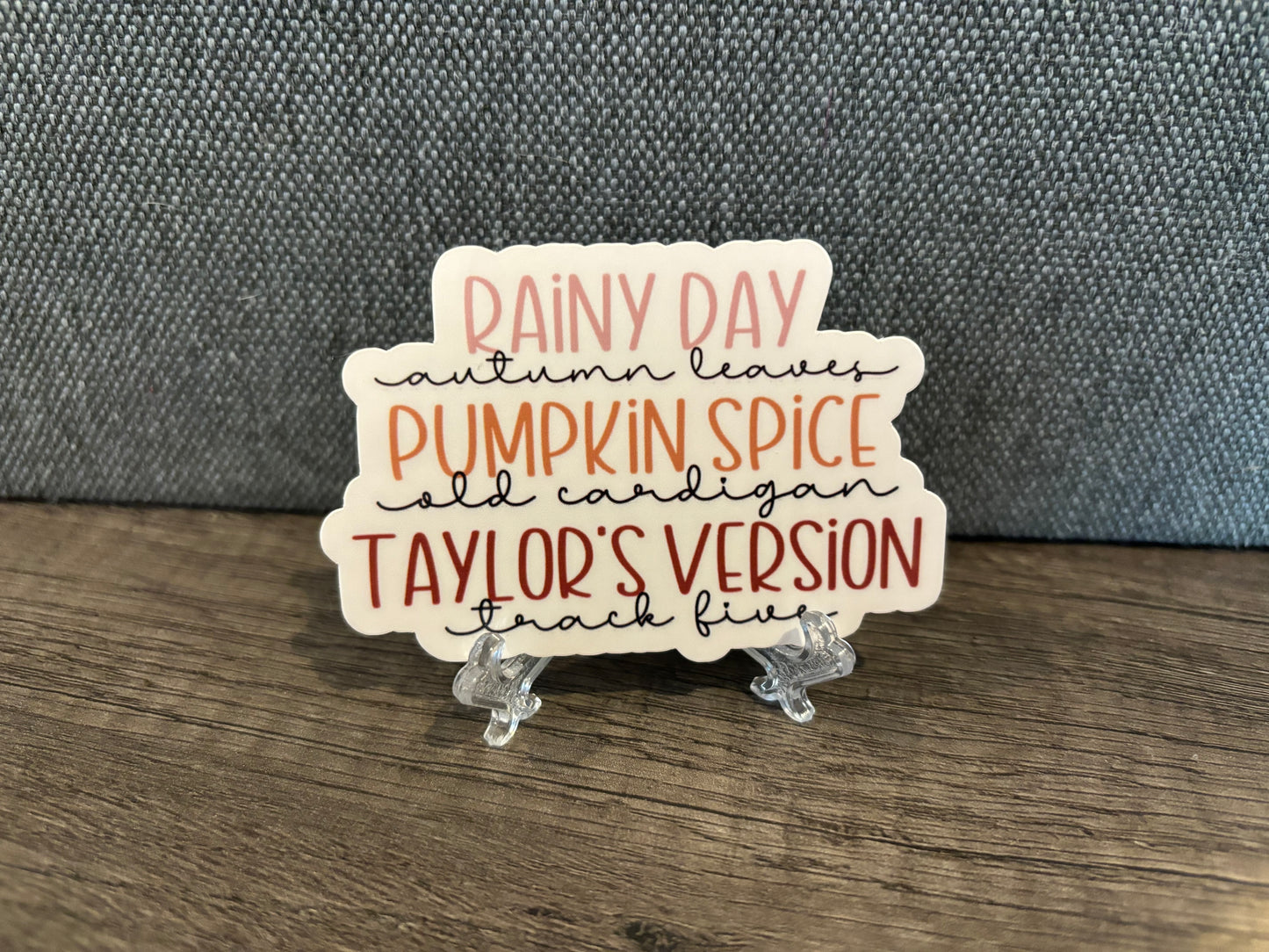 RAINY DAYS TRACK FIVE STICKER