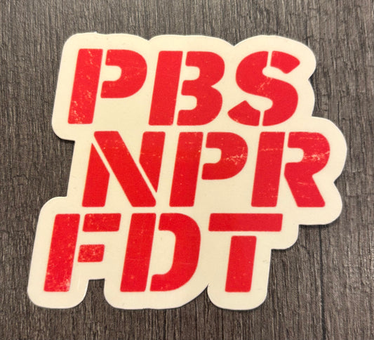 NPR PBS FDT STICKER