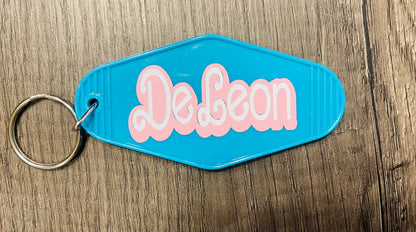 PERSONALIZED BARBIE FONT NAME KEYCHAIN