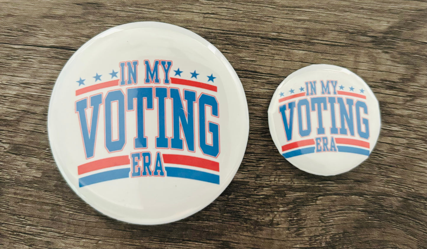 IN MY VOTING ERA BUTTON/MAGNET