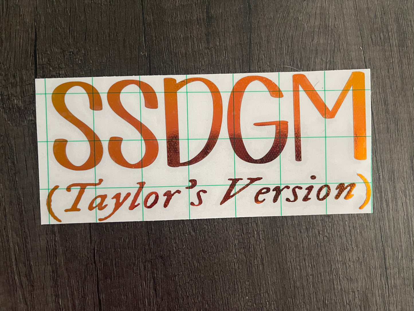 SSDGM (Taylor's Version) Decal