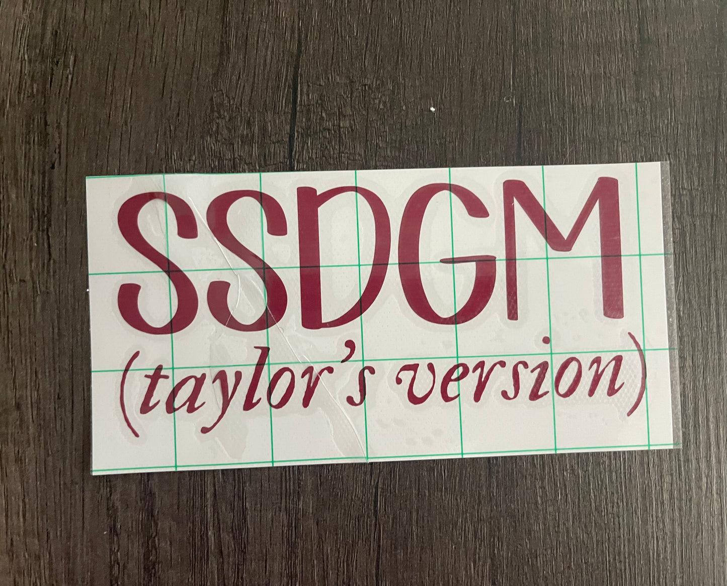 SSDGM (Taylor's Version) Decal