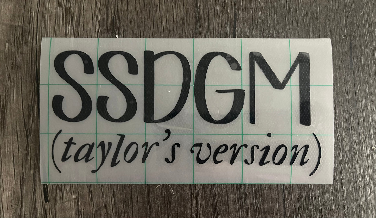 SSDGM (Taylor's Version) Decal