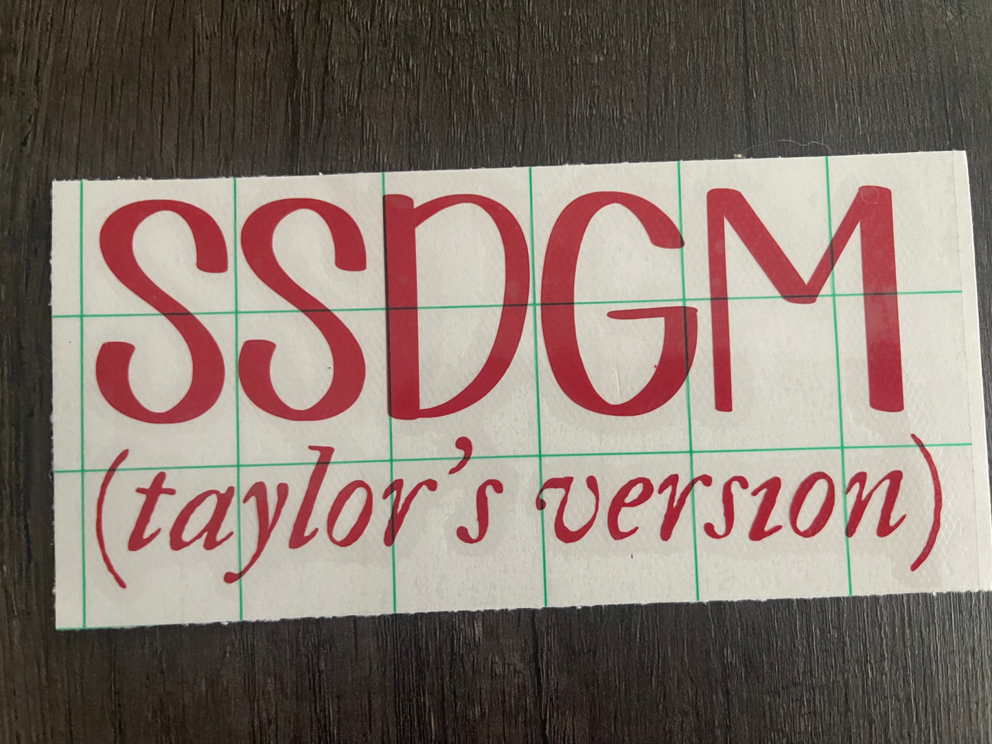 SSDGM (Taylor's Version) Decal