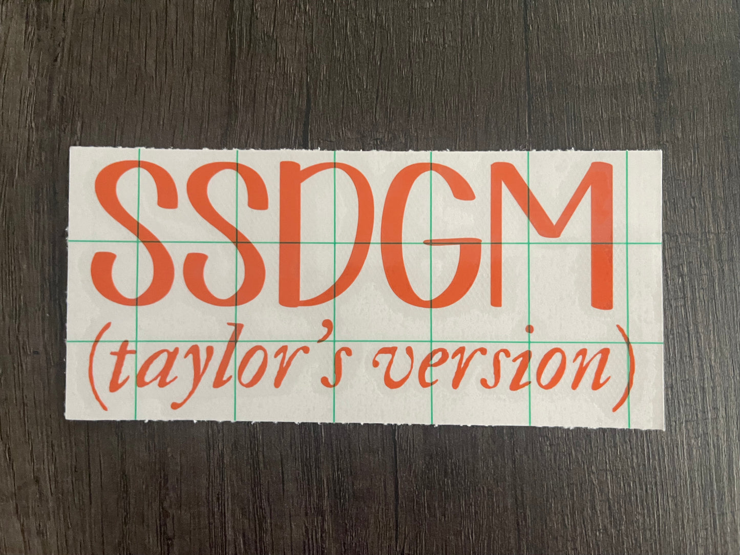 SSDGM (Taylor's Version) Decal