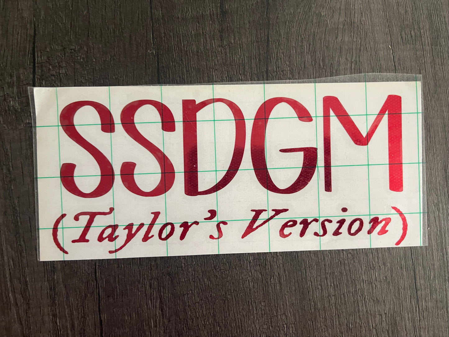 SSDGM (Taylor's Version) Decal