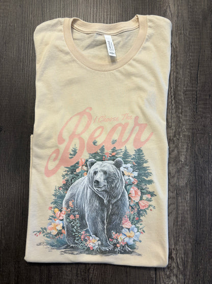 I CHOOSE THE BEAR FLOWER SHIRT