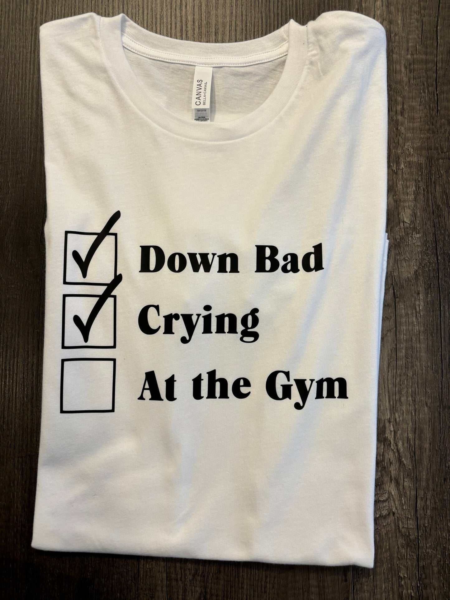 DOWN BAD CHECKLIST SHIRT