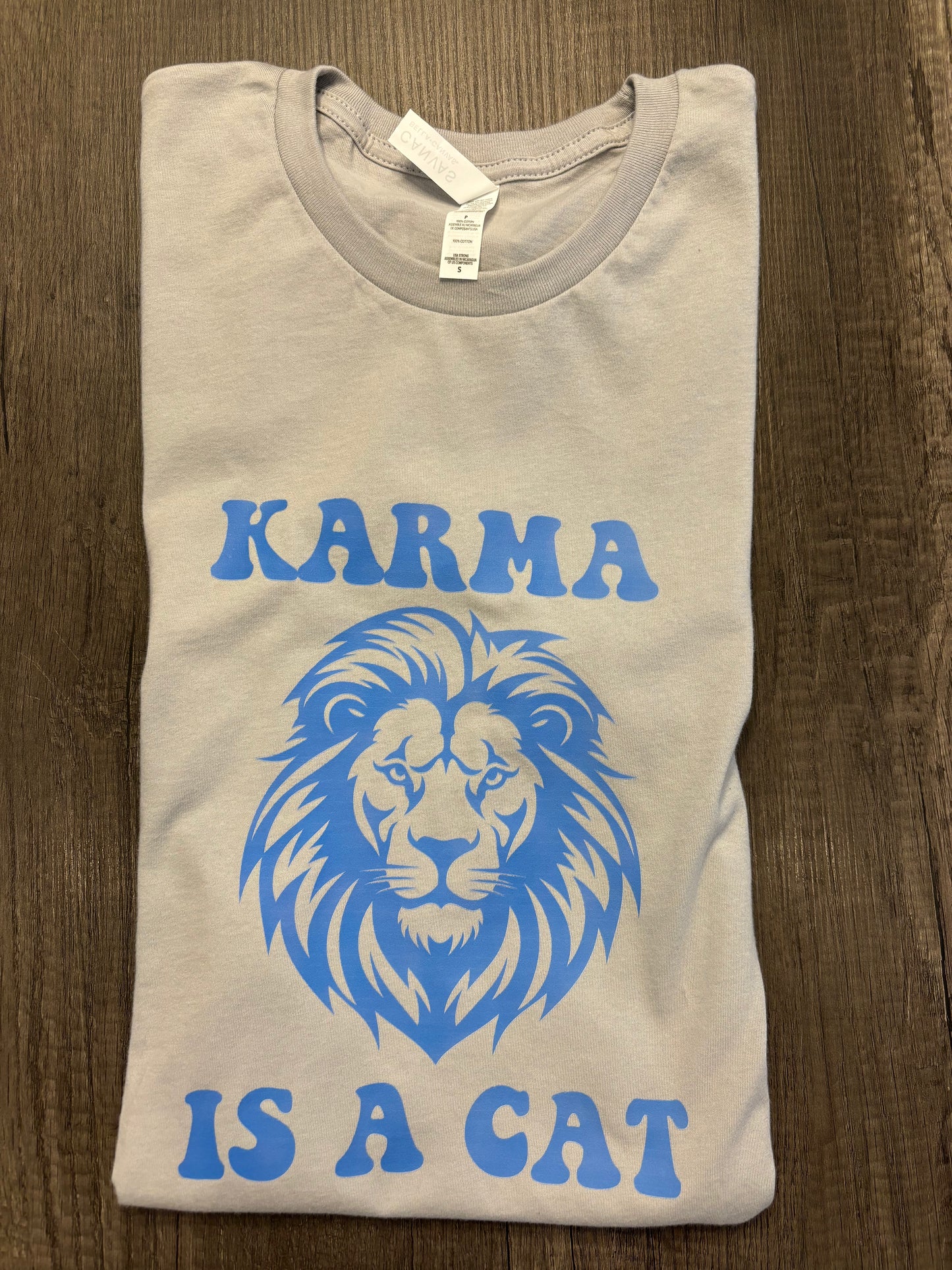 KARMA IS A CAT LIONS SHIRT