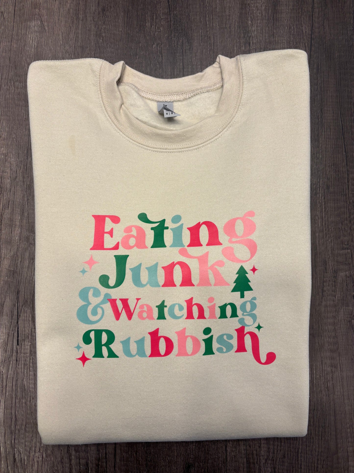 EATING JUNK AND WATCHING RUBBISH SHIRT