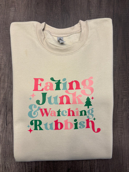 EATING JUNK AND WATCHING RUBBISH SHIRT