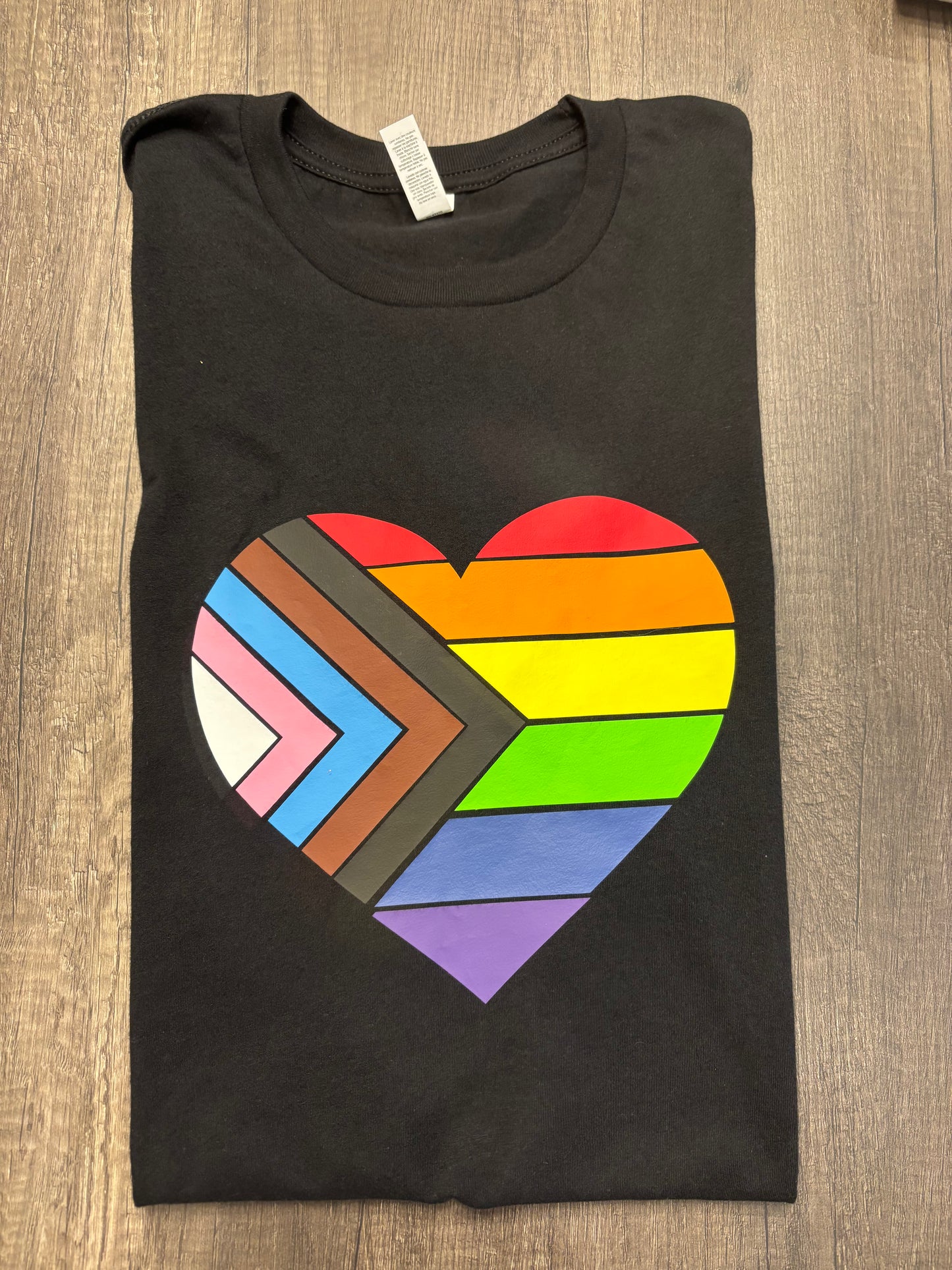 PRIDE FLAG HEART T-SHIRT