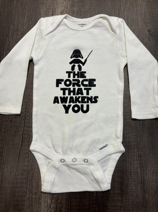 THE FORCE THAT AWAKENS YOU ONESIE