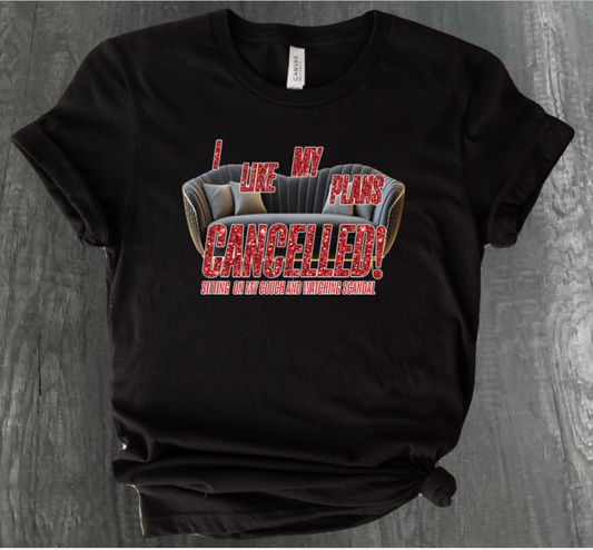 I LIKE MY PLANS CANCELLED SHIRT