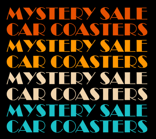 MYSTERY CAR COASTERS