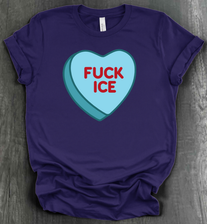 FUCK ICE CONVERSATION HEART SHIRT