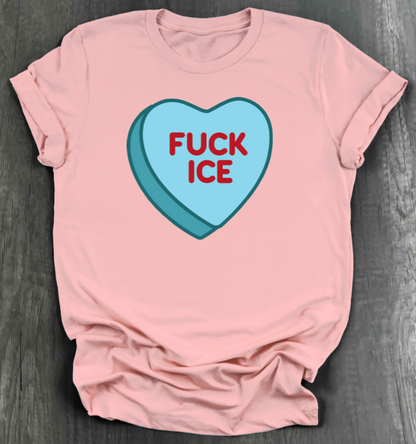 FUCK ICE CONVERSATION HEART SHIRT