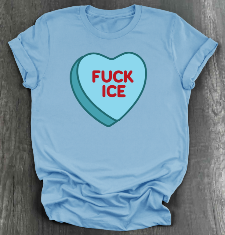FUCK ICE CONVERSATION HEART SHIRT