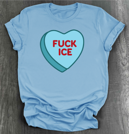 FUCK ICE CONVERSATION HEART SHIRT