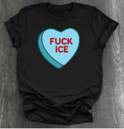 FUCK ICE CONVERSATION HEART SHIRT