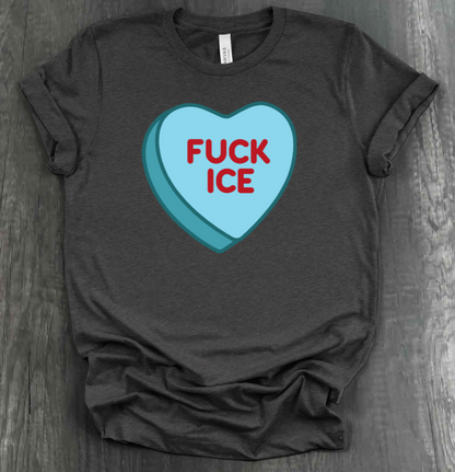 FUCK ICE CONVERSATION HEART SHIRT
