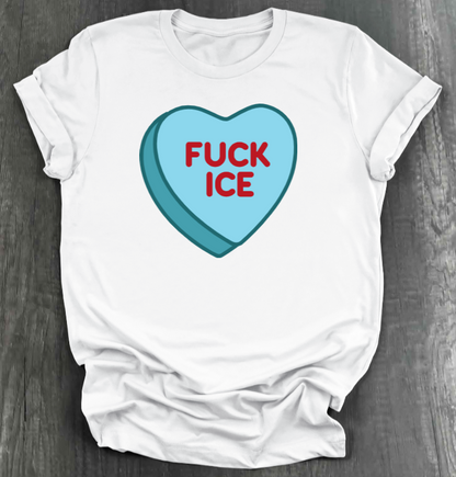 FUCK ICE CONVERSATION HEART SHIRT