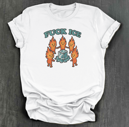 FUCK ICE FLAME SHIRT