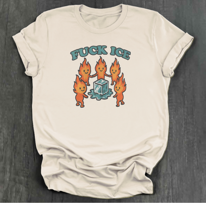 FUCK ICE FLAME SHIRT