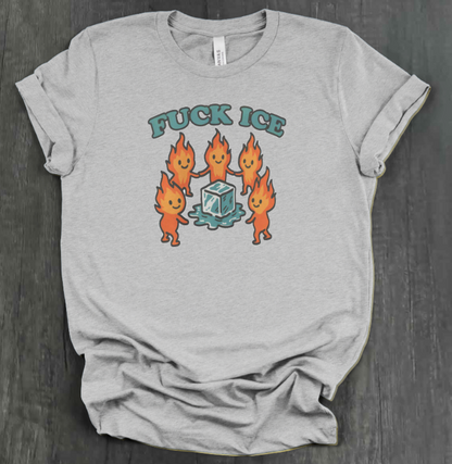 FUCK ICE FLAME SHIRT