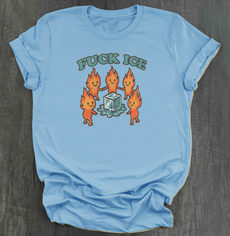 FUCK ICE FLAME SHIRT